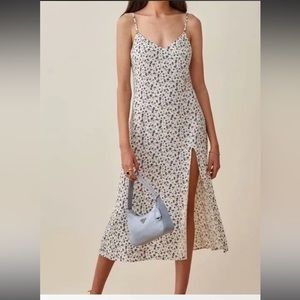 Reformation White Crimini Floral Dress